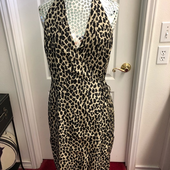 Laundry by Shelli Segal Silk Halter Wrap Dress - Picture 2 of 8